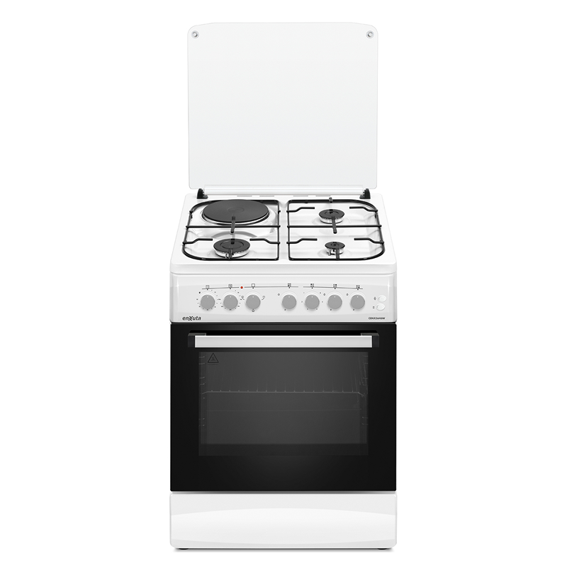 Cocina combinada 3 hornallas y 1 disco eléctrico Enxuta